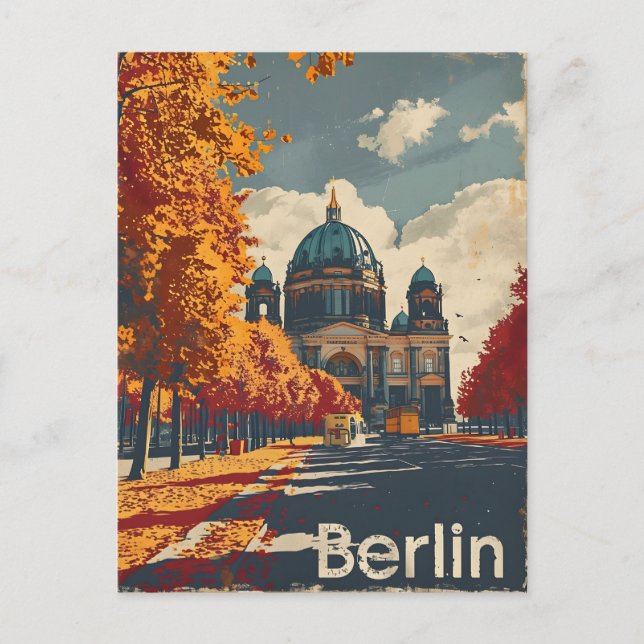 Berlin Dome Vintage Postcard (Front)