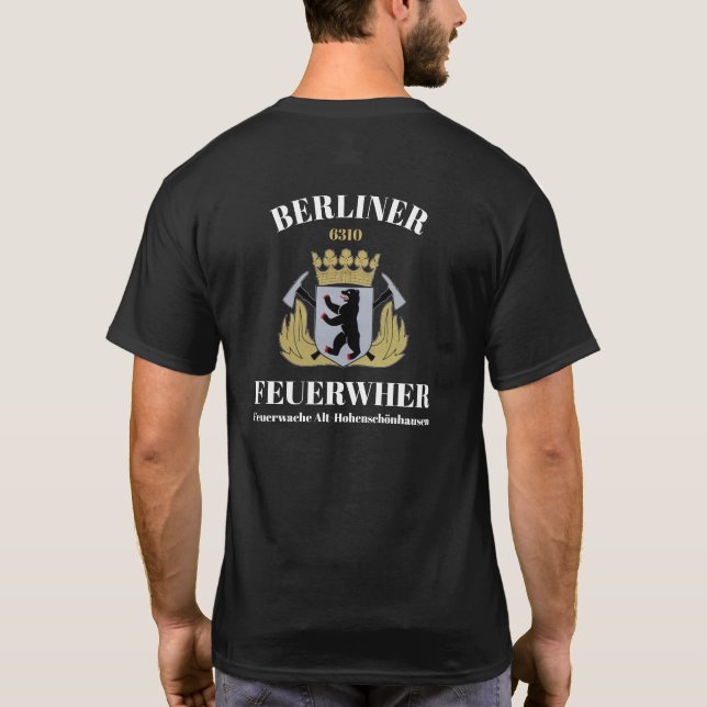 BERLIN FIRE DEPT GERMANY T-Shirt (Back)