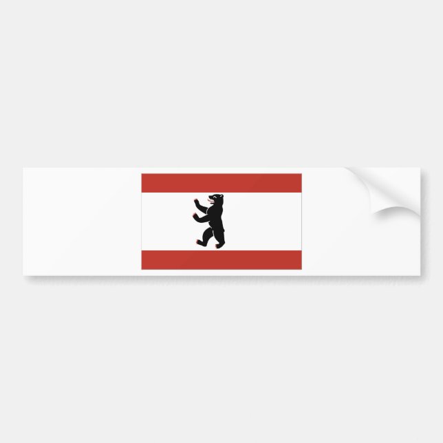 Berlin flag bumper sticker (Front)