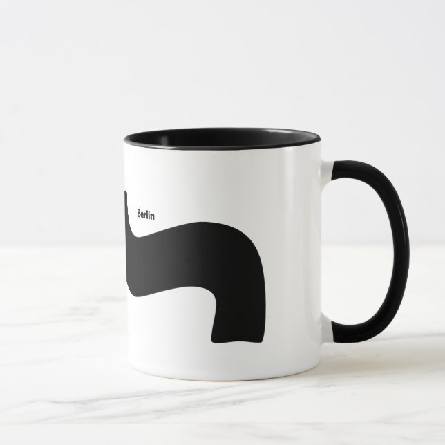Berlin Font Parenthese Moustache Mug (Right)