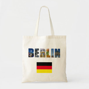 Berlin German Flag Tote Bag