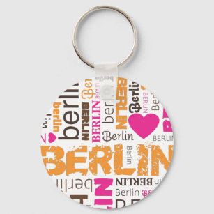 Berlin german typography key chain