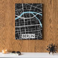 Berlin Germany Black City Map