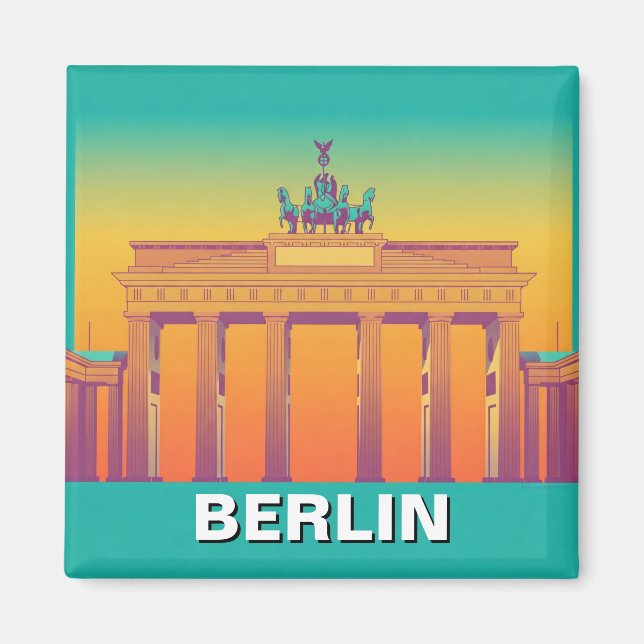 Berlin Germany Brandenburg Gate abstract Travel Magnet (Front)