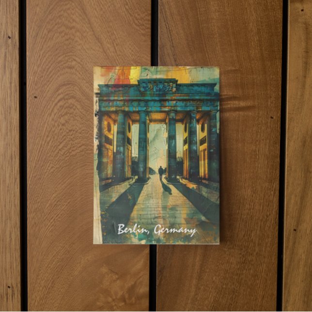 Berlin Germany Brandenburg Gate Painting Postcard (Berlin Germany Brandenburg Gate Postcard)