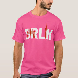 Berlin Germany Brandenburger Gate Brln Typography T-Shirt