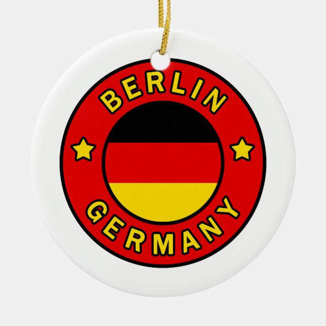 Berlin Germany Ceramic Tree Decoration (Front)