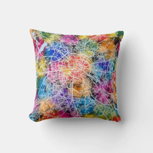 Berlin Germany City Map Cushion