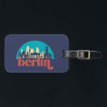 Berlin Germany City Skyline Vintage Cityscape Luggage Tag<br><div class="desc">Vintage and retro city design with beautiful skyline, tourist attraction and cityscape art. Cool skyscraper and building silhouette illustration merchandise for tourist and traveller. Perfect as souvenir to bring back home when travelling. Save the memory of your travel and vacation with family and friends. Background colour can be customised to...</div>