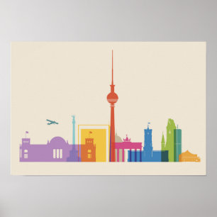 Berlin, Germany Cityscape Poster