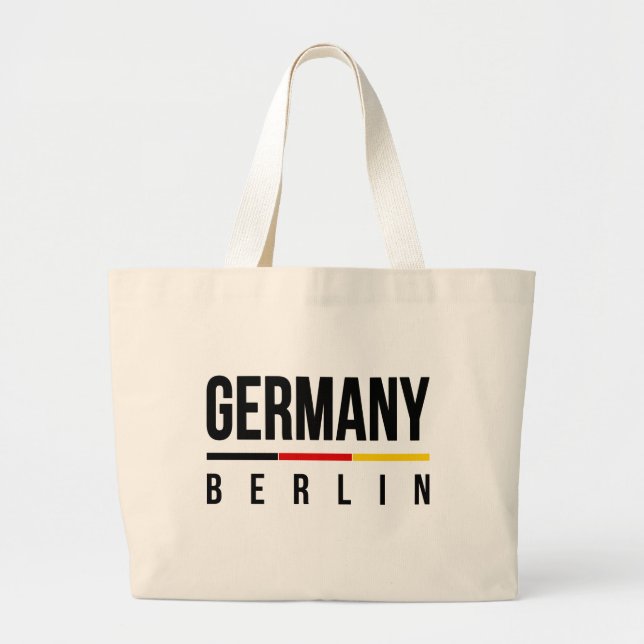 Berlin Germany Large Tote Bag (Front)