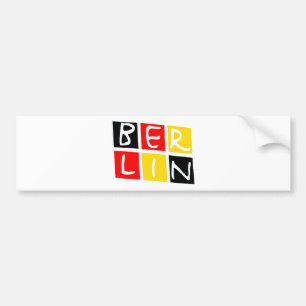Berlin, Germany Logo in Squares Bumper Sticker