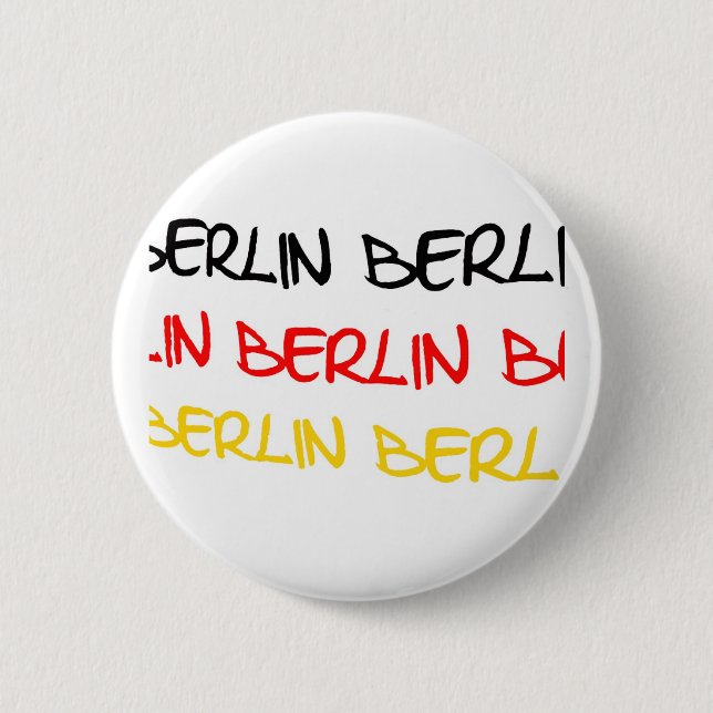 Berlin, Germany Logo Souvenir 6 Cm Round Badge (Front)