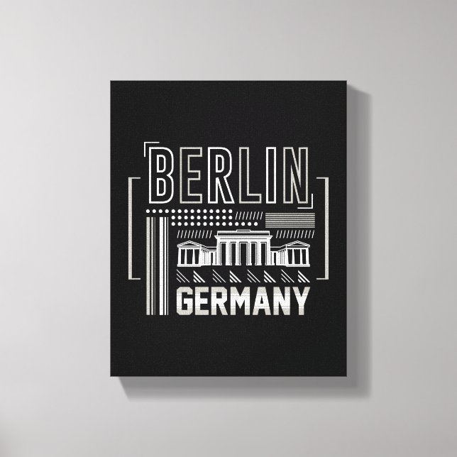 Berlin Germany Modern Architecture Graphic Canvas Print (Front)