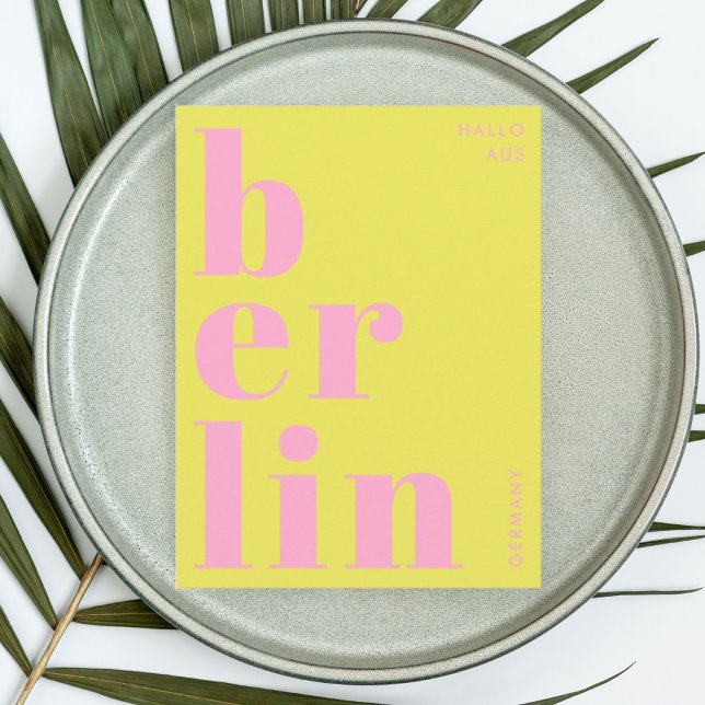 Berlin Germany modern typography Postcard (Creator Uploaded)
