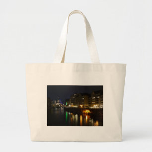 Berlin Germany Night Spree Deutschland Nacht Large Tote Bag