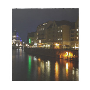 Berlin Germany Night Spree Deutschland Nacht Notepad