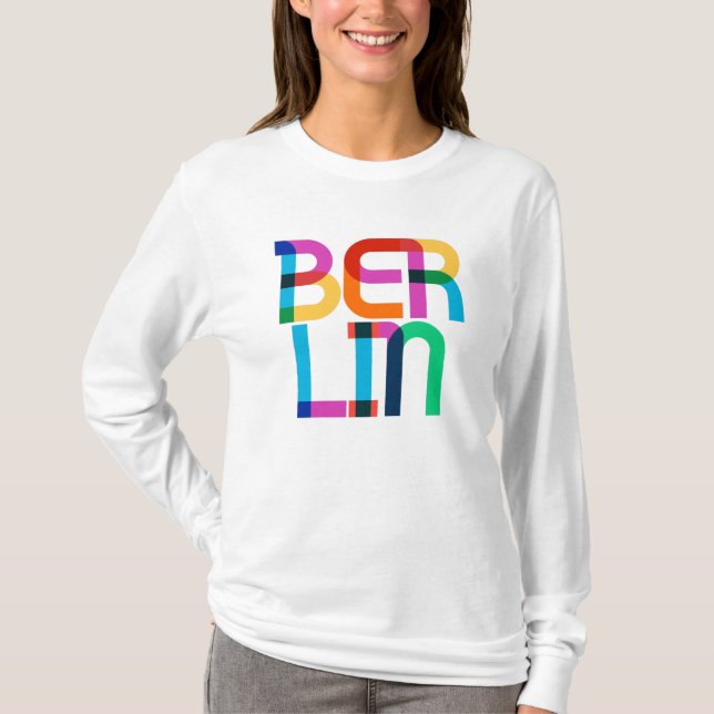 Berlin Germany Pop Art Letters T-Shirt (Front)