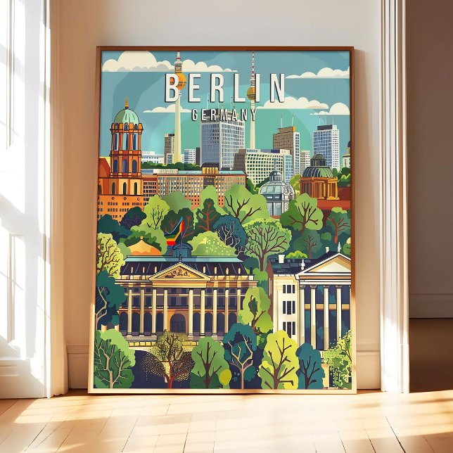 Berlin Germany Poster Art Print, City Retro Vintag (Creator Uploaded)