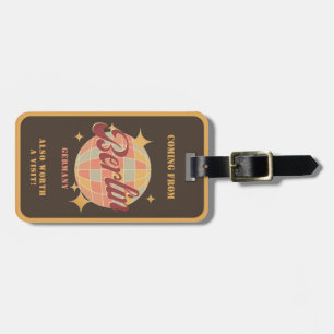 Berlin Germany Retro Vintage Travel Luggage Tag