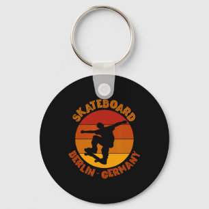 Berlin Germany Skateboarder Urn Skateboarding 2  Key Ring