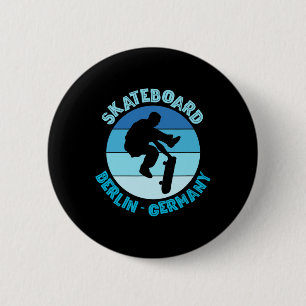 Berlin Germany Skateboarder Urn Skateboarding  6 Cm Round Badge