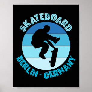 Berlin Germany Skateboarder Urn Skateboarding Poster