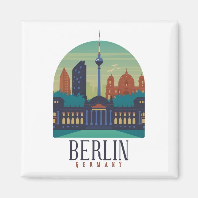 Berlin Germany Skyline Magnet (Front)