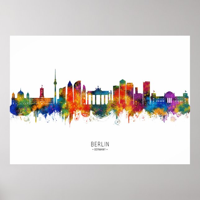Berlin Germany Skyline Poster (Front)