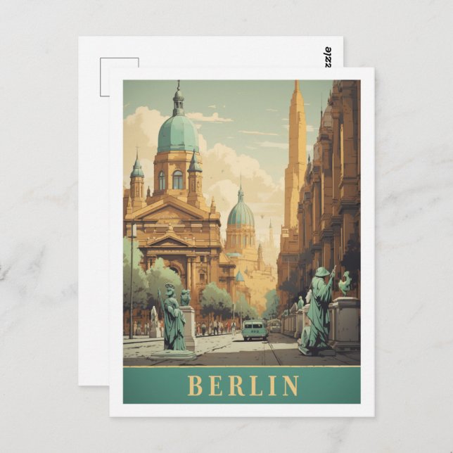 Berlin Germany Vintage Famous Travel Place Postcard (Front/Back)