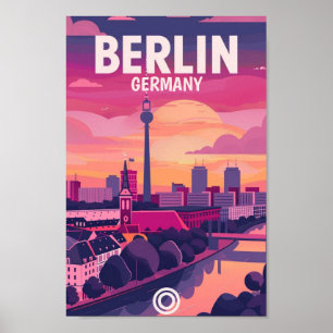 Berlin Germany Vintage Famous Travel Place Poster