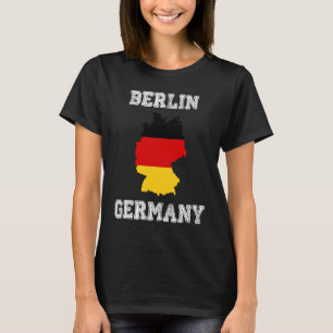 Berlin Germany Vintage Germany Flag Map T-Shirt