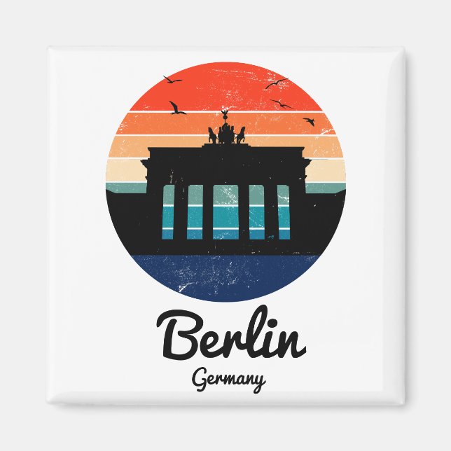 Berlin Germany Vintage Sunset  Magnet (Front)