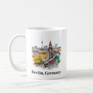 Berlin Germany Vintage Travel Skyline Coffee Mug