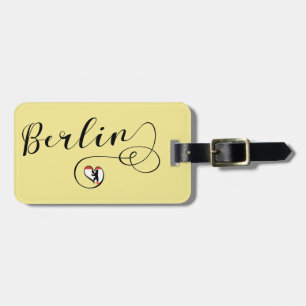 Berlin Heart Luggage Tag Template, Germany