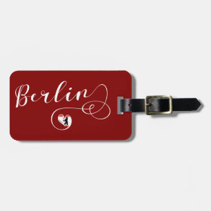 Berlin Heart Luggage Tag Template, Germany