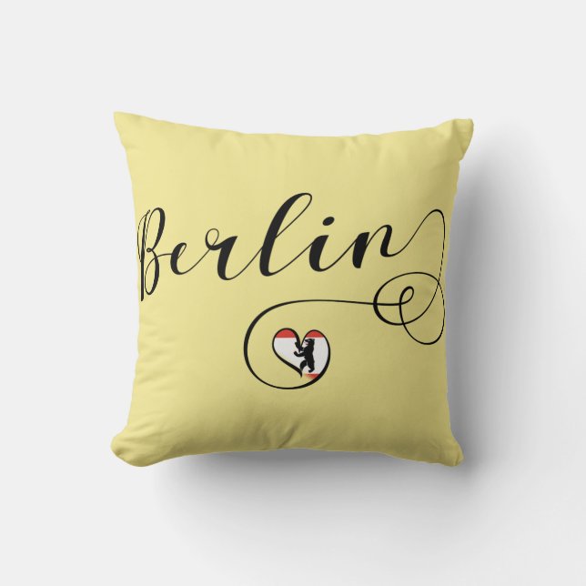 Berlin Heart Throw Cushion (Front)