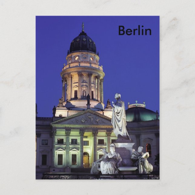 Berlin in night lights postcard (Front)
