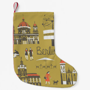 Berlin landmarks and monuments small christmas stocking