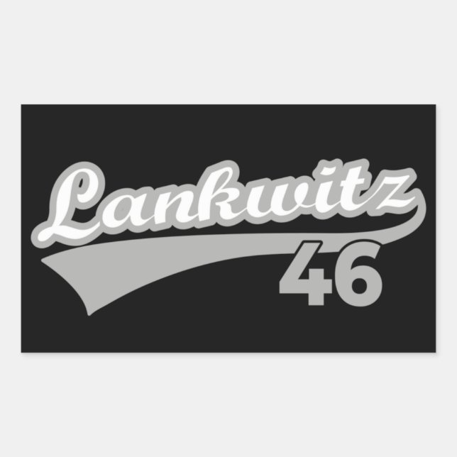 Berlin Lankwitz 46 Classic City Number  Rectangular Sticker (Front)