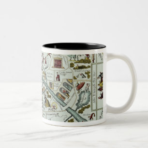 Berlin living and amusement plan Two-Tone coffee mug