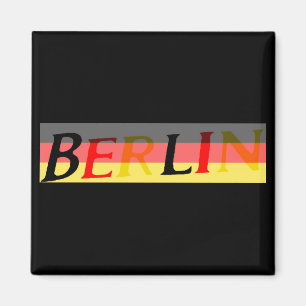 Berlin Logo on German Flag Magnet