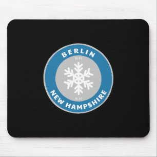 Berlin New Hampshire Ne Winter Snow Snowflake Souv Mouse Pad