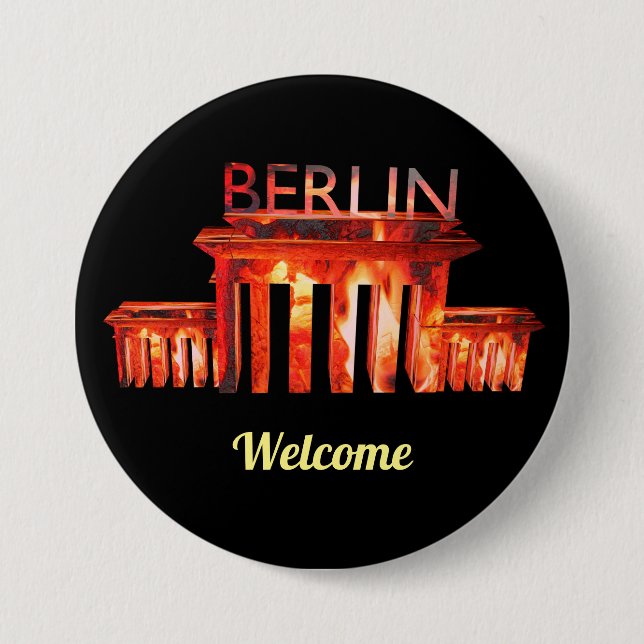 Berlin Nightlife personalised  Bottle Opener 7.5 Cm Round Badge (Front)