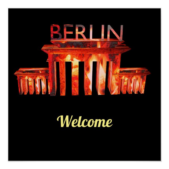 Berlin Nightlife personalised Wall Decal Poster (Front)