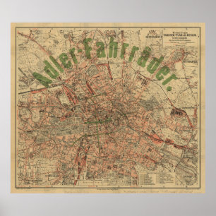 Berlin Pocket Map c.1897 – Kiessling’s Plan Poster