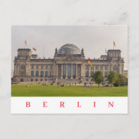 Berlin Reichstag front view postcard