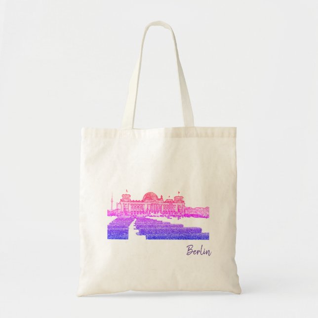 Berlin Reichstag German Parliament Sketch Tote Bag (Front)