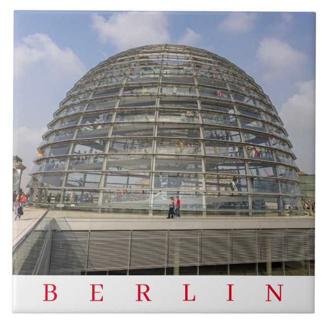 Berlin Reichstag glass dome ceramic tile (Front)