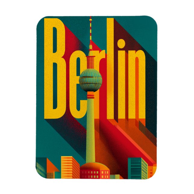 Berlin retro magnet (Vertical)
